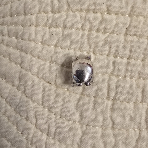 Authentic Pandora Happy Frog Silver Charm, RETIRED - Picture 2 of 2